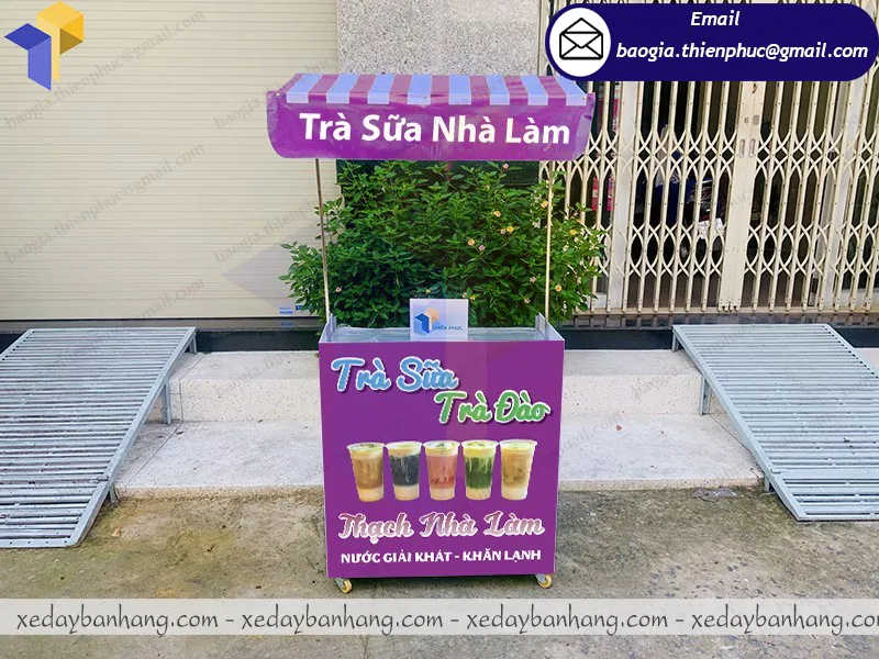 mẫu xe lắp ráp cắt đôi bán trà đào đẹp
