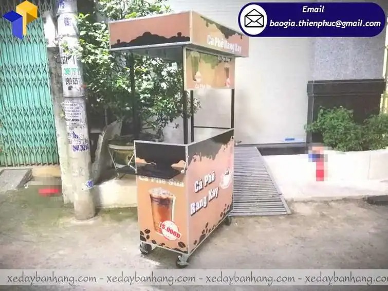 mẫu xe sắt bán cà phê vỉa hè đẹp