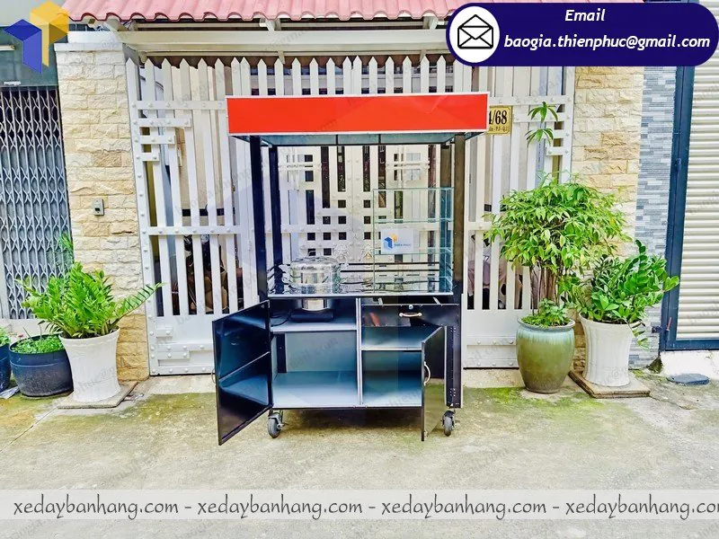 mẫu xe sắt bán thức ăn nhanh lưu động