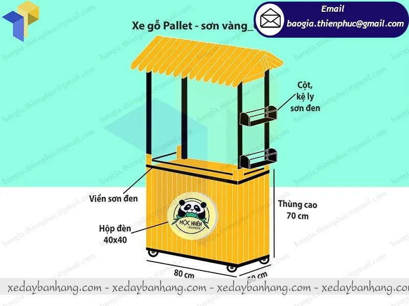 mẫu xe trà sữa bằng gỗ  đẹp