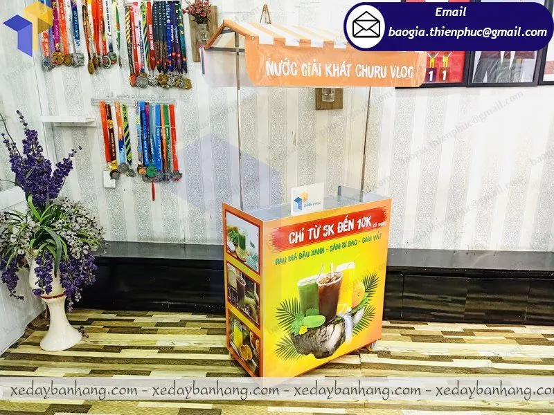 mua quầy lắp ráp bán rau má ở đâu