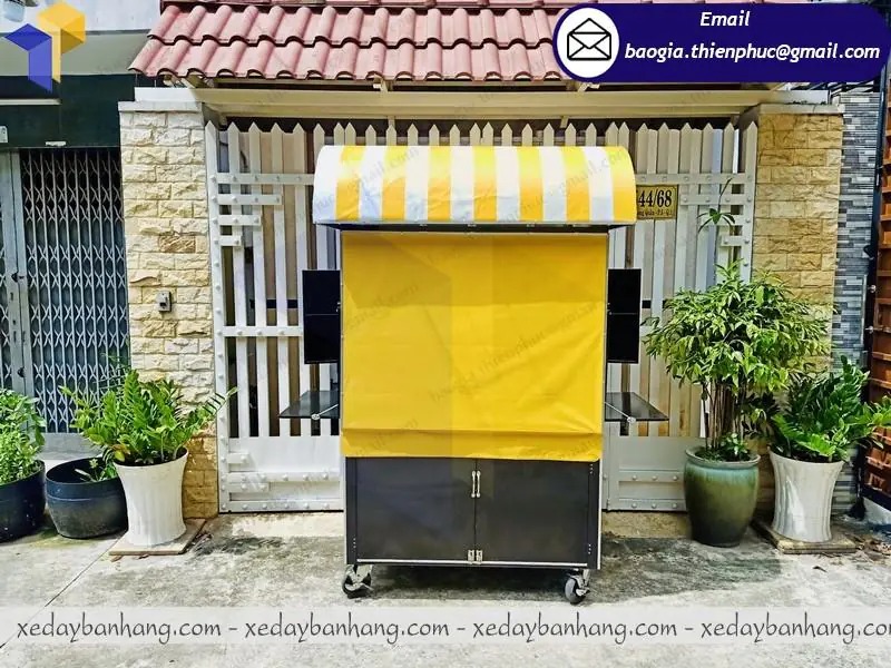 mua xe bánh mì hamburger inox đẹp