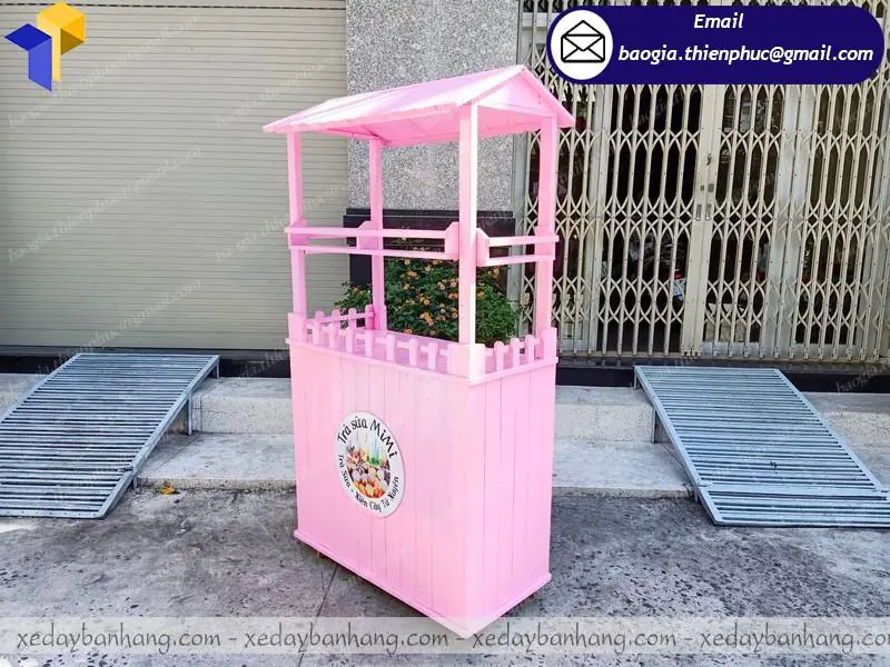 giá tủ gỗ bán trà sữa