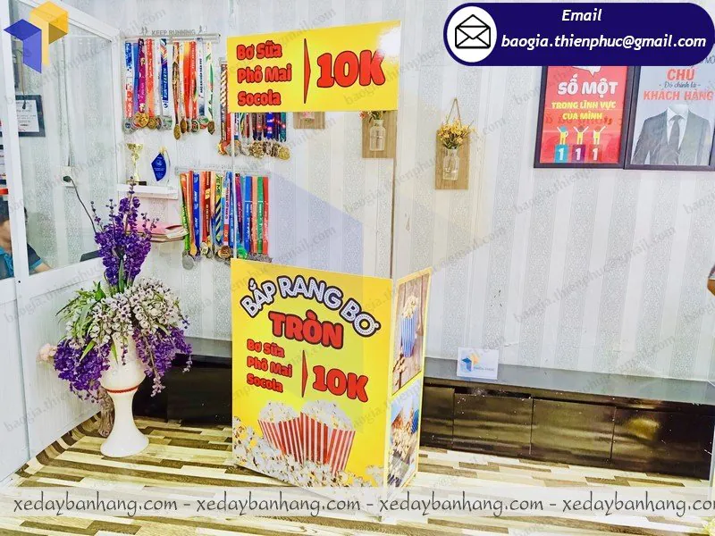 nơi bán booth sắt bán bắp rang bơ