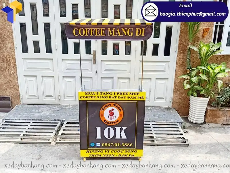 quầy lắp ráp bán café nguyên chất