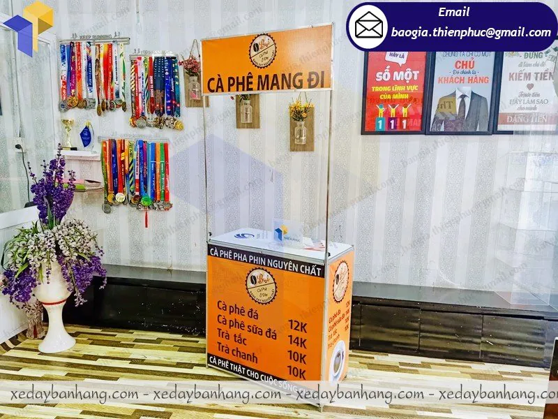 nơi bán quầy sampling sắt bán cafe