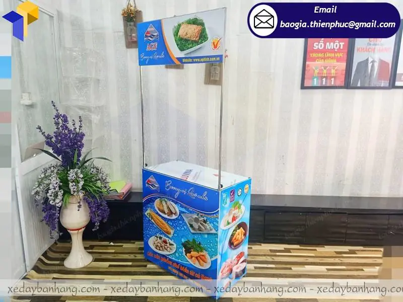 booth sắt quảng cáo bán hàng lưu động