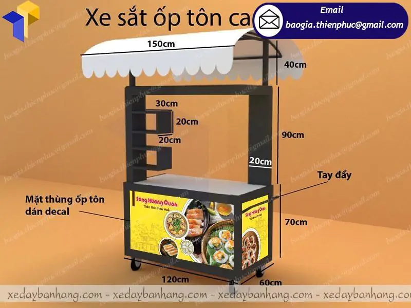 tủ sắt bán thức ăn nhanh
