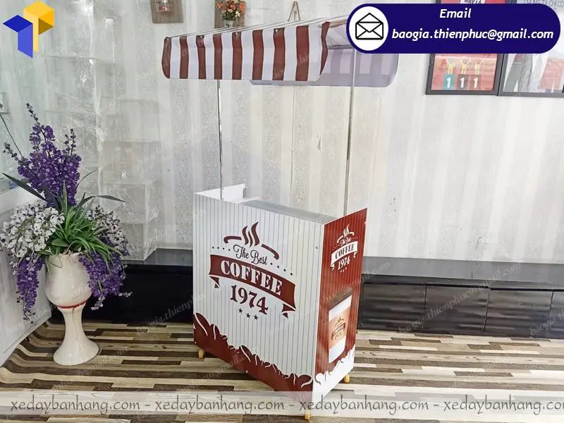 tủ bán cafe mang đi lắp ráp