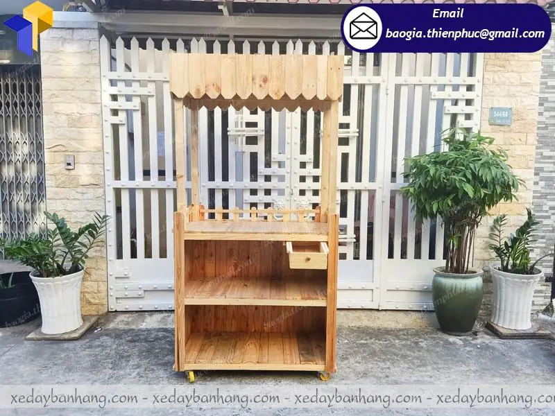 mua xe gỗ bán cafe