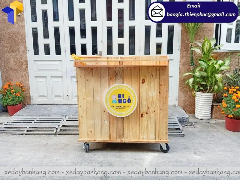 đóng xe gỗ bán trà sữa