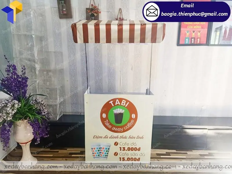 quầy sampling lắp ráp bán cà phê