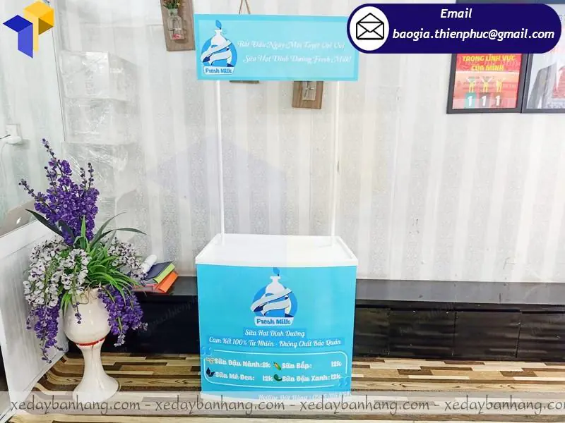 quầy nhựa sampling quảng cáo bán hàng