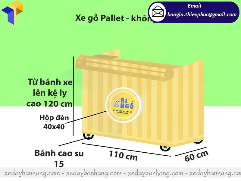 xe gỗ bán trà sữa giá rẻ