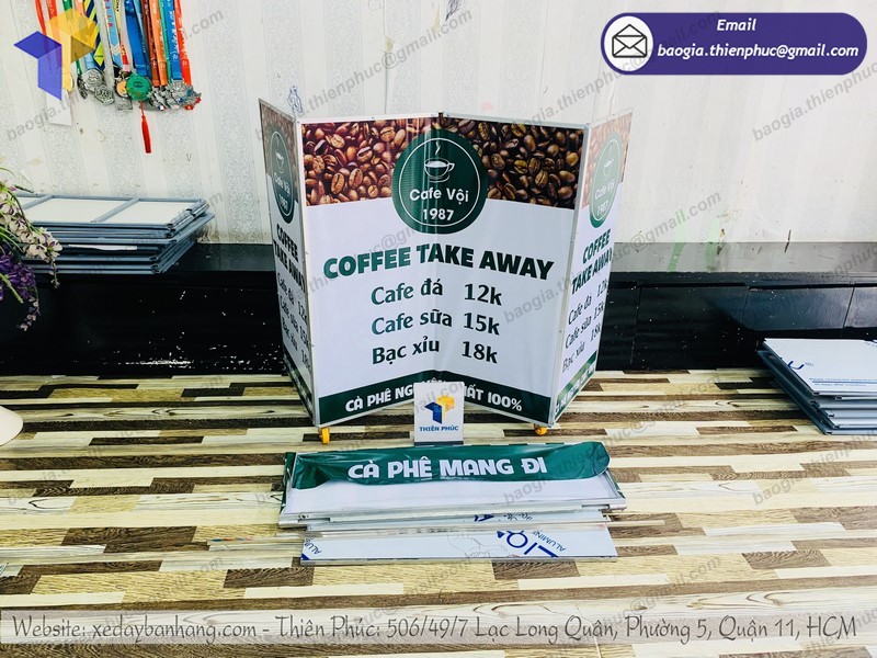 quầy bán cafe di động gọn