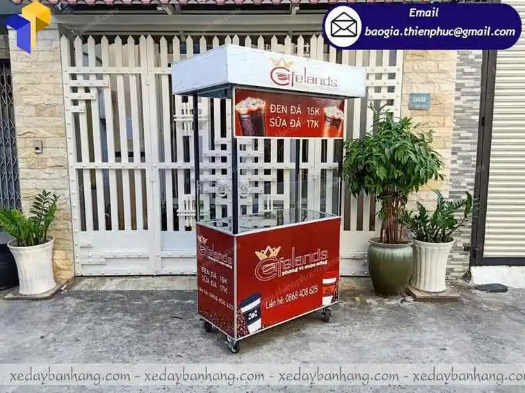 quầy bán cafe take away bằng inox