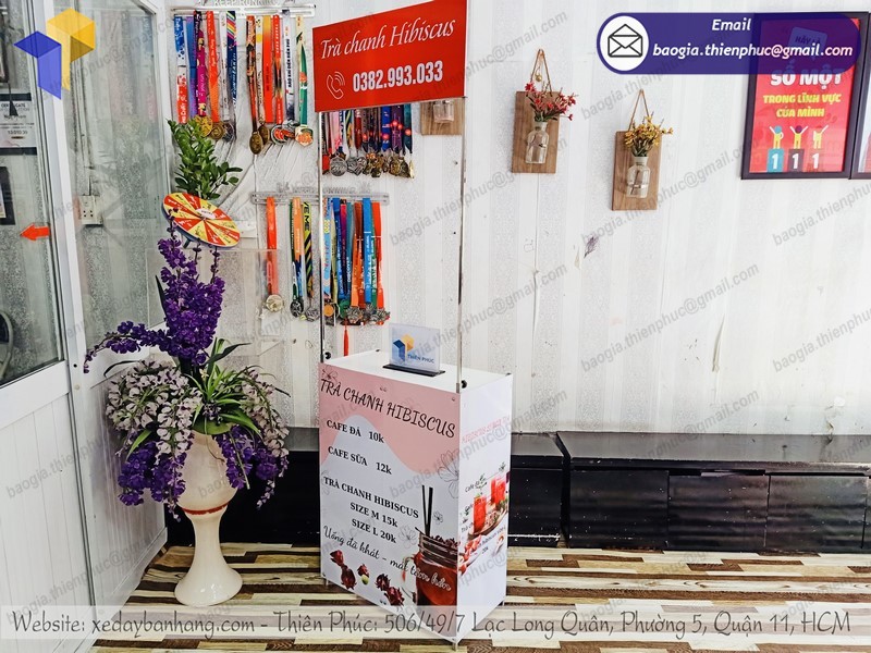 quầy bán trà chanh lưu động đẹp