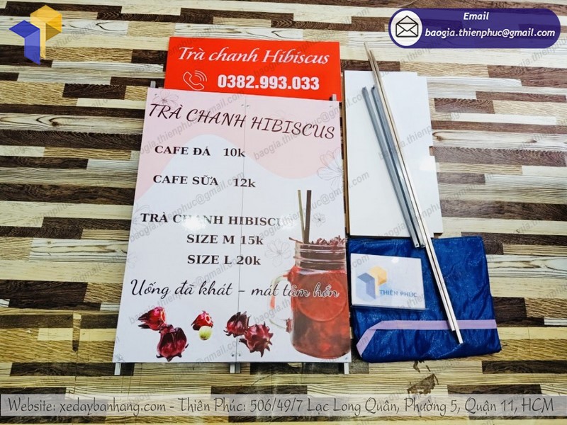 quầy bán trà chanh lưu động tphcm