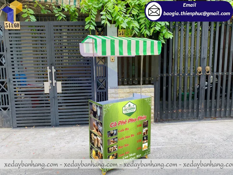 quầy booth lắp ráp bán cafe cam vắt đẹp