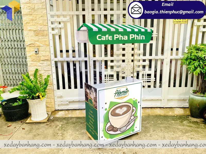 quầy booth lắp ráp bán cafe phin giá rẻ