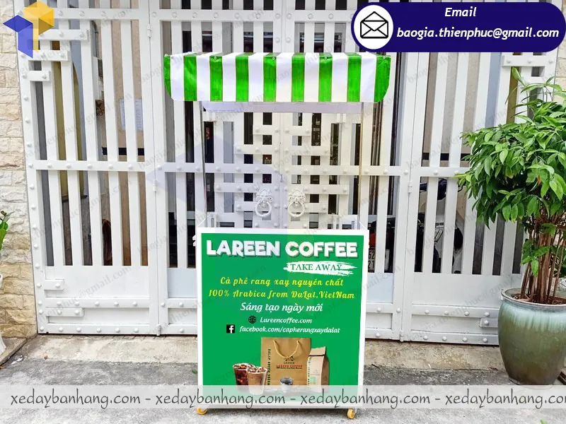 quầy booth lắp ráp bán cafe rang hạt giá rẻ