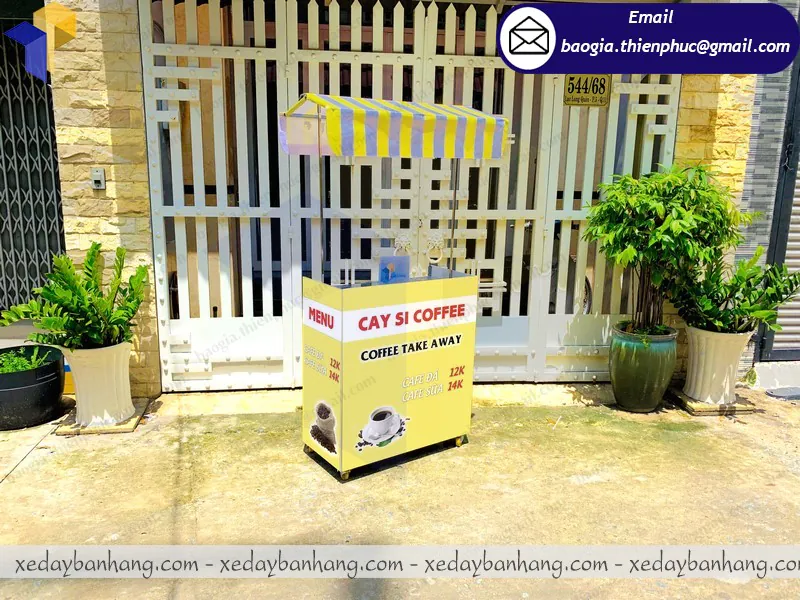 quầy booth lắp ráp bán cafe take away giá rẻ