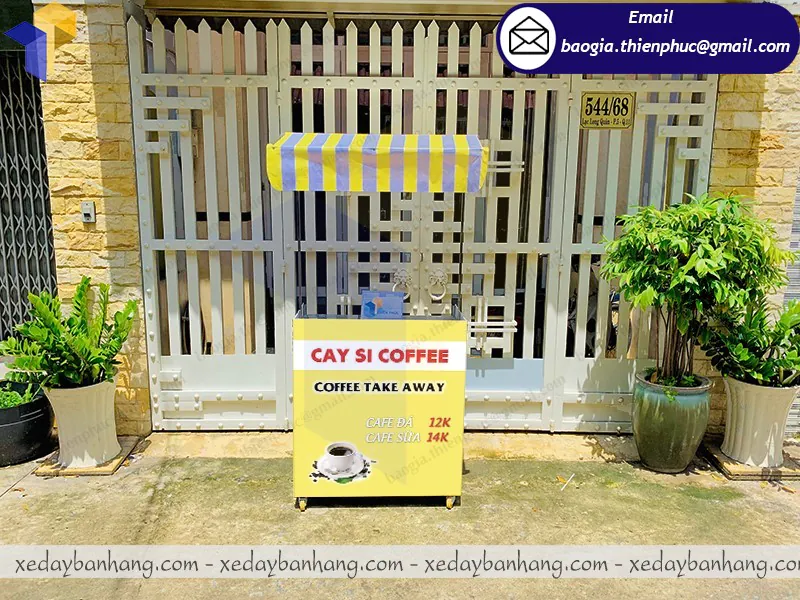 quầy booth lắp ráp bán cafe take away