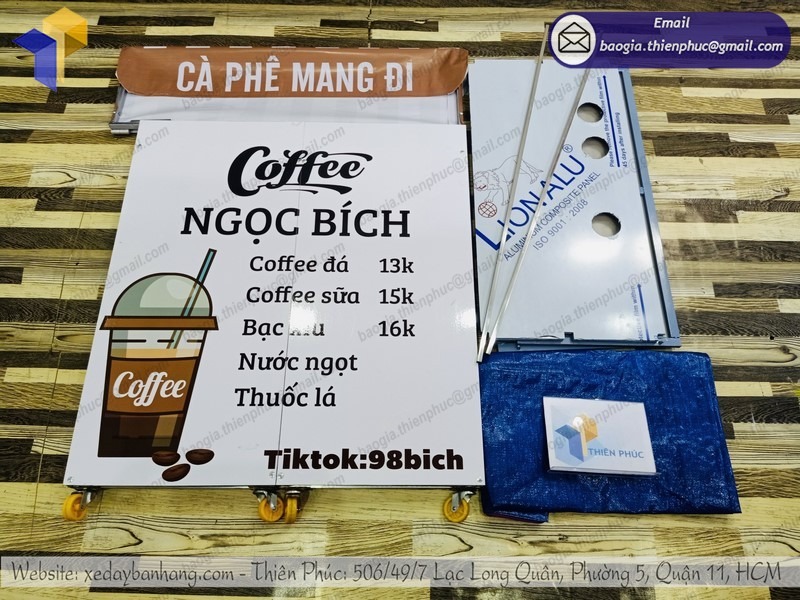 Quầy cafe gấp gọn đẹp