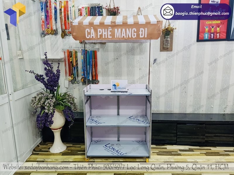 Quầy cafe gấp gọn nhanh