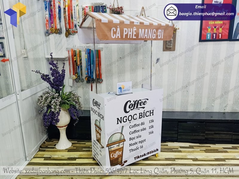 Quầy cafe gấp gọn rẻ