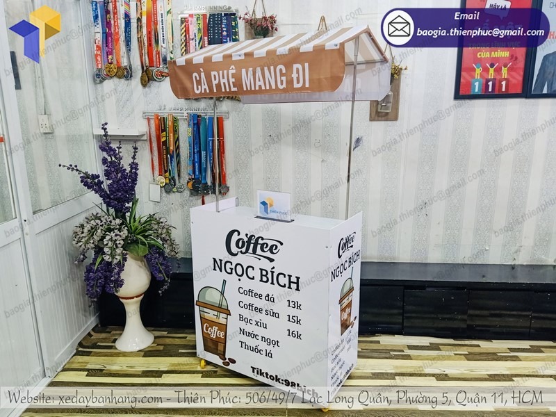 Quầy cafe gấp gọn tiện lợi