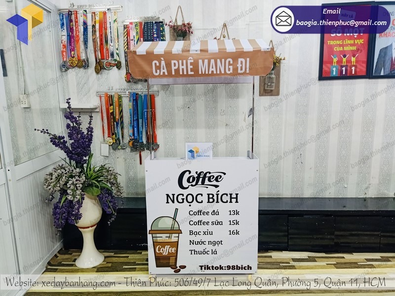 Quầy cafe gấp gọn
