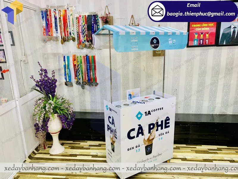quầy cafe take away lắp ráp đẹp