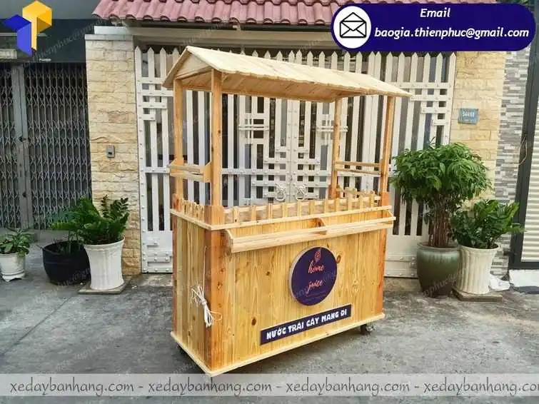 quầy gỗ bán trà sữa giá rẻ