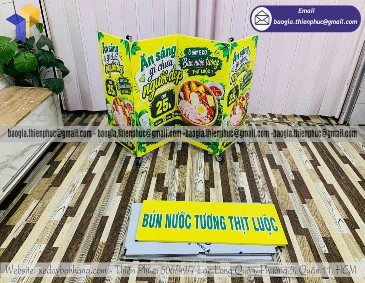 Quầy lắp ráp bán bún nước tương xếp mở di động quán ăn sáng quán ăn vặt và hàng mang đi