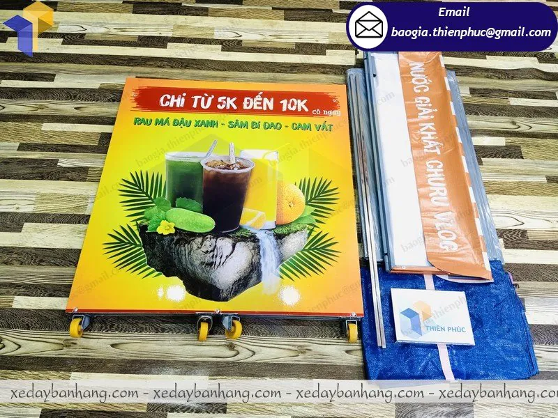 quầy lắp ráp bán rau má giá rẻ