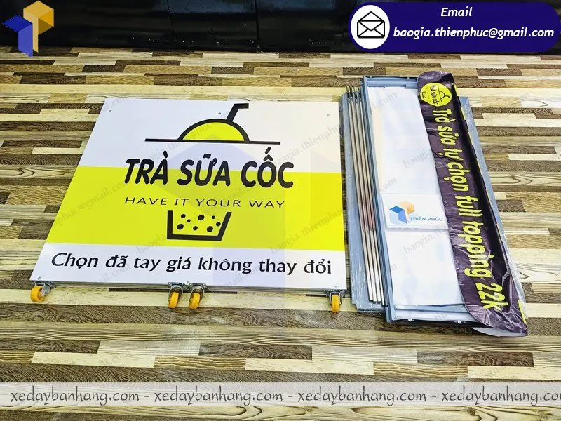 quầy lắp ráp bán trà sữa di động