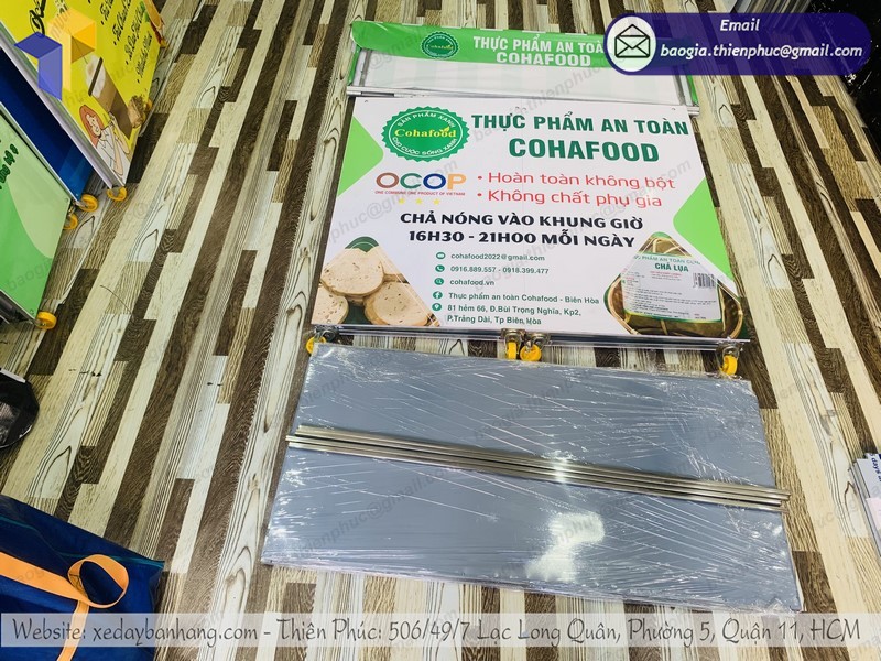 quầy lắp ráp quảng cáo đồ ăn rẻ
