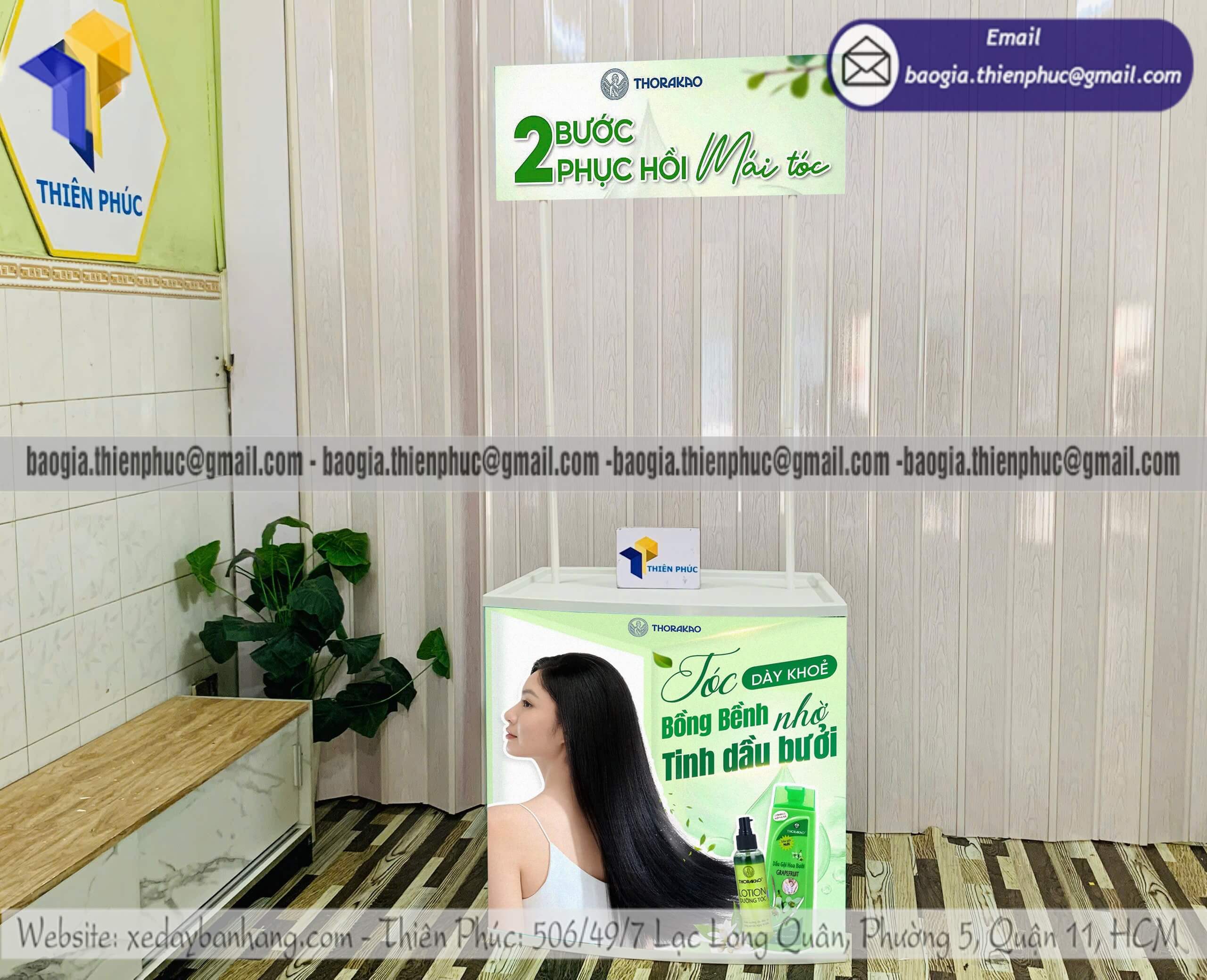 Quầy nhựa cho PG sampling đứng sự kiện hội chợ