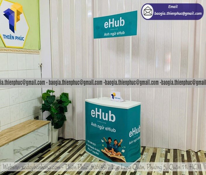 Quầy nhựa PG tiếp thị gấp gọn giới thiệu sản phẩm phù hợp bán lẻ và PG triển khai