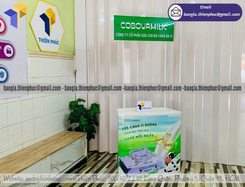 Quầy nhựa quảng cáo sản phẩm cho PG sampling bán hàng dùng thử sản phẩm