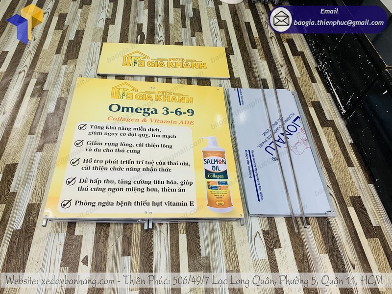 quầy sắt quảng cáo lắp ráp đẹp