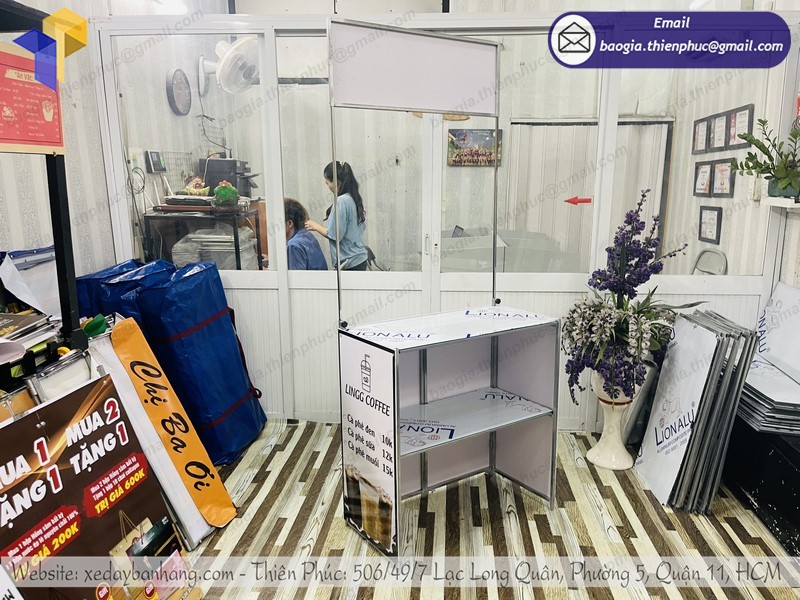 quầy sắt bán cà phê tốt