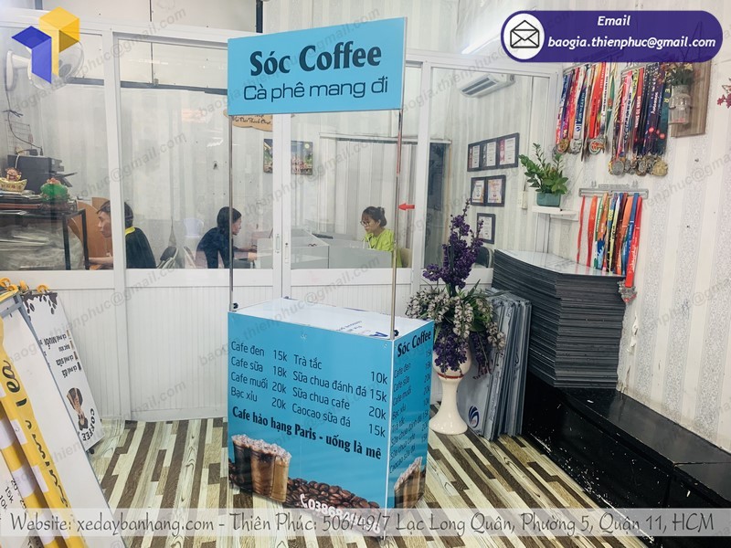 quầy sắt bán cà phê tphcm