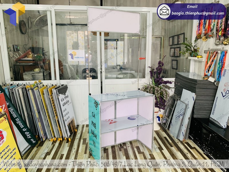 quầy sắt cà phê lắp ráp đẹp