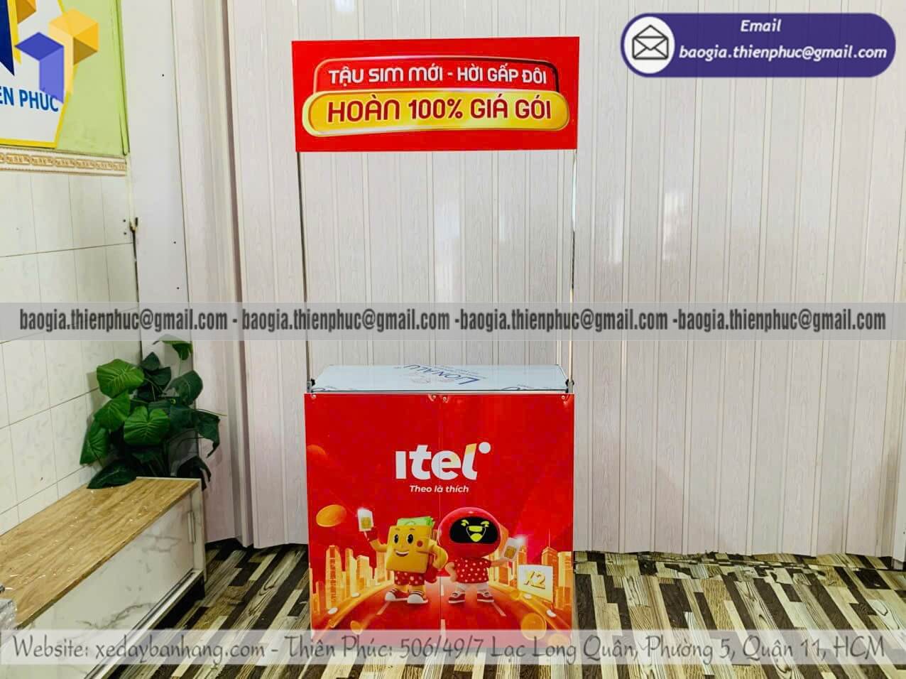 Quầy sắt cho PG giới thiệu sản phẩm mới di động