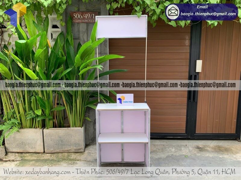 Quầy sắt cho PG phát hàng dùng thử tại siêu thị tăng doanh số cực  mạnh