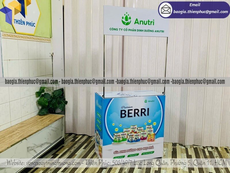 Quầy sắt cho PG sampling bán hàng di động đẹp giải pháp doanh nghiệp VN
