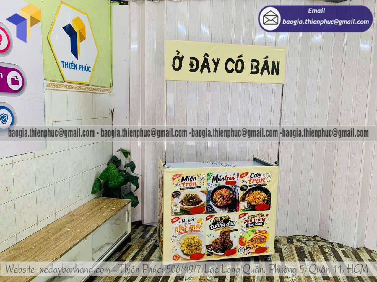 Quầy xếp gọn bán thức ăn take away bán rong lề đường cho người kinh doanh thức ăn nhanh