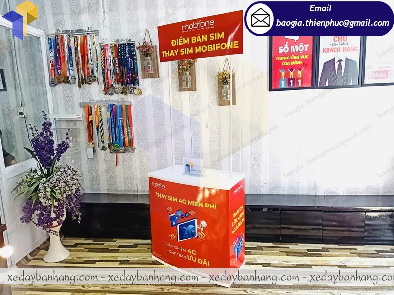 sản xuất booth lắp ráp bán hàng giá rẻ quận 11